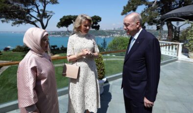 Cumhurbaşkanı Erdoğan, Belçika Kraliçesi Mathilde’yi Vahdettin Köşkü’nde Kabul Etti