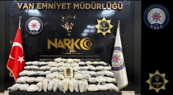 Van’da 48 kilo esrar ele geçirildi