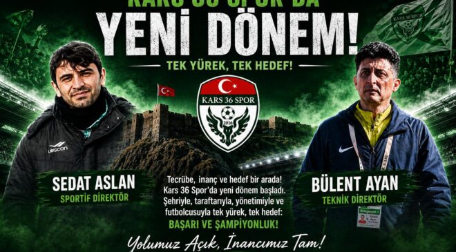Kars 36 Spor’da Yeni Dönem: Bülent Ayan ve Sedat Aslan Göreve Başladı