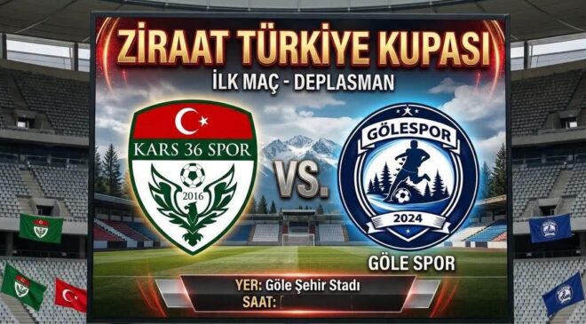 Kars 36 Spor’un Ziraat Türkiye Kupası’ndaki Rakibi Göle Spor Oldu